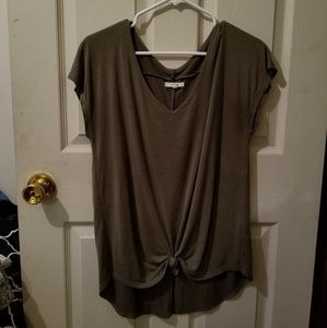 Olive Tie V-Neck